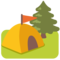Camping emoji on Google